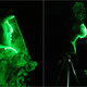 Using lasers, engineers at Florida Atlantic University were able to visualize what happens to aerosolized droplets when they’re exhaled out through a face shield (left) or N95 mask with an exhaust valve (right).